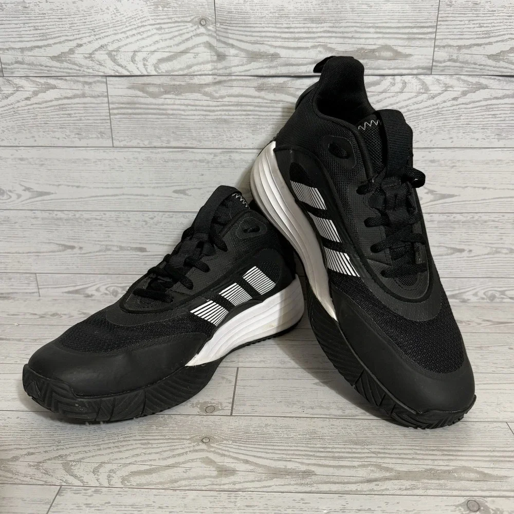Adidas Own The Game‎ 3 Basketball Shoes Mens Sz 8 Athletic Sneakers Black If4568